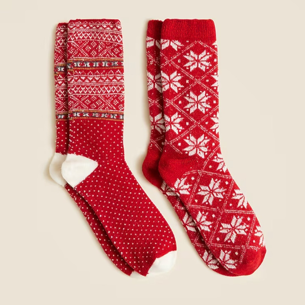 Jcrew Fair Isle trouser socks two-pack